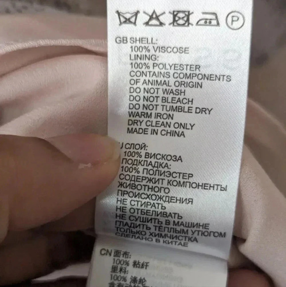 REISS Women's Size 4 (UK-8)  Alice Circle Printed Shirt Dress Pleated Pink Gray - Picture 9 of 11